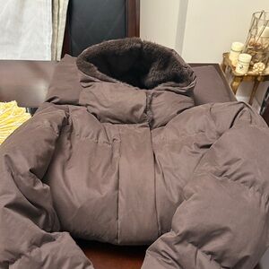 Banana Republic Chocolate Brown Puffer Coat